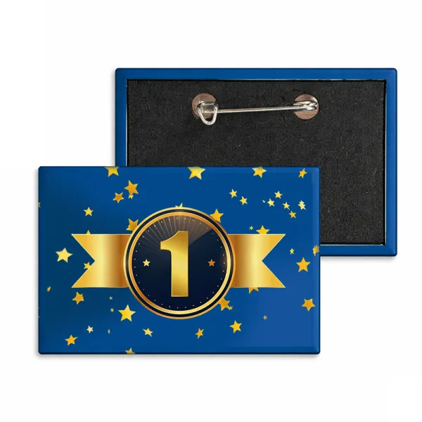 Badges personnalisés rectangulaires pour publicité